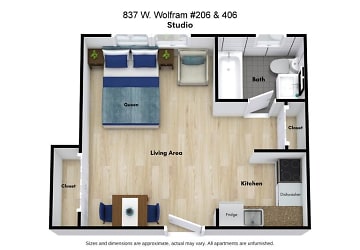 837 W Wolfram St unit 406 - Chicago, IL