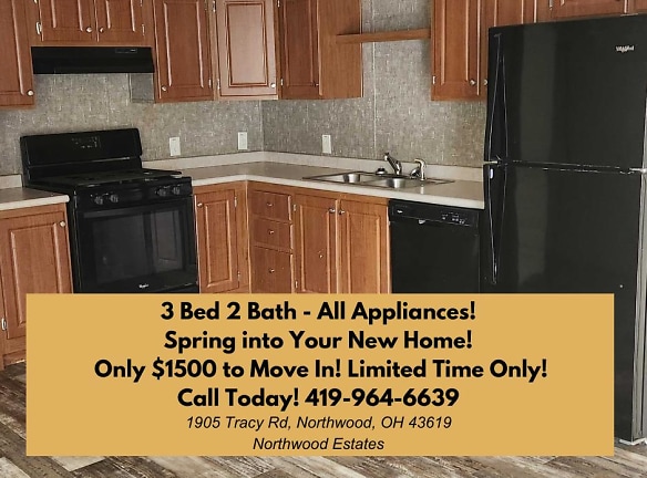 Limited Time Only! Save $2K and Get 1 Month of Lot Rent Free! Call Today! 419-964-6639 1905 Tracy Rd, Northwood, OH 43619 Northwood Estates (1).png
