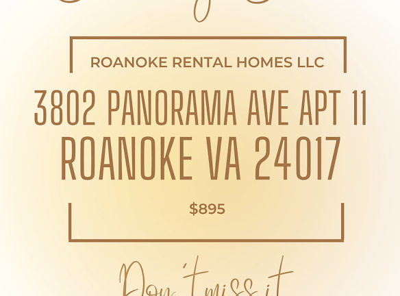 3802 Panorama Ave NW - Roanoke, VA