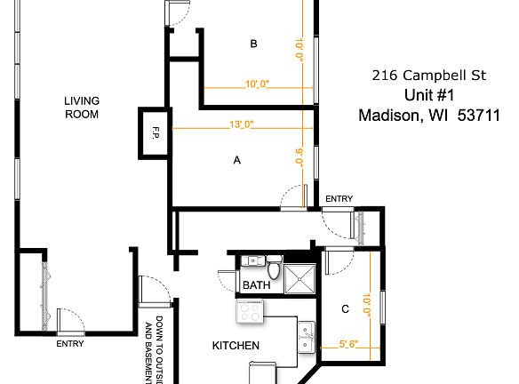 216 Campbell St unit 1C - Madison, WI