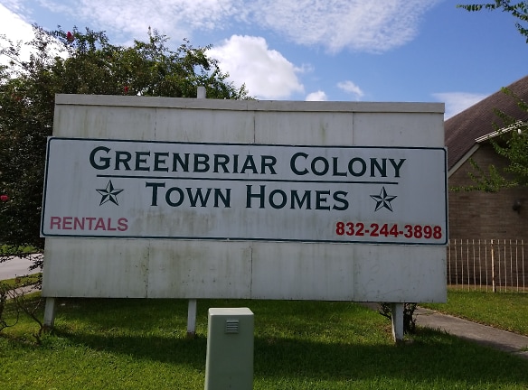 Greenbriar Colony Townhomes Apartments - Houston, TX