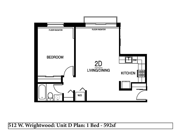 512 W Wrightwood Ave unit 4D - Chicago, IL
