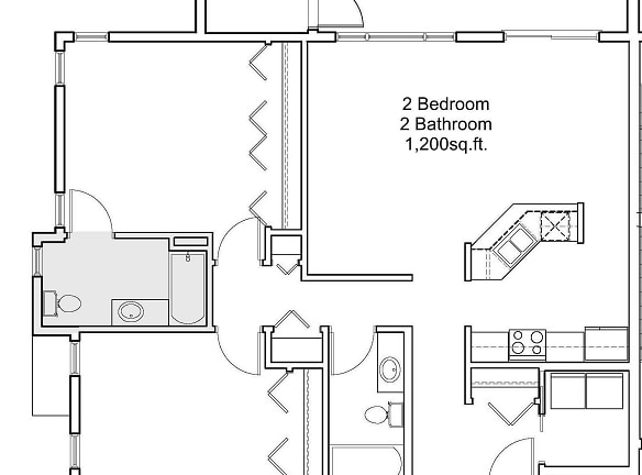 2 bedroom 2 bathroom floor plan